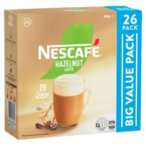 Nescafe Hazelnut Latte Coffee Sachets 26 x 18g