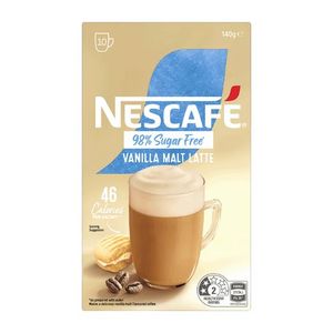 Allpress Coffee Nz: Nescafe 98% Sugar Free Vanilla Malt Latte 10 x 14g
