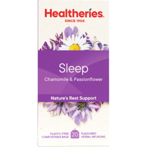 Healtheries Tea Bags Sleep Chamomile & Passionflower 20 Pack