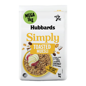 Breakfast Foods: Hubbards Simply Mega Toasted Muesli