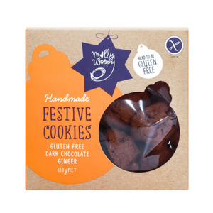 Molly Woppy Festive Cookies Dark Chocolate and Ginger