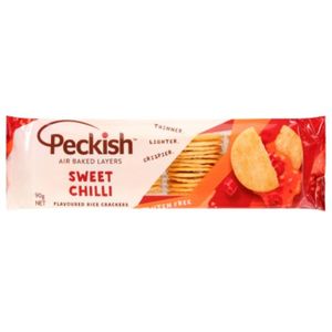 Biscuits Crackers: Peckish Sweet Chilli Flavoured Rice Crackers 90g