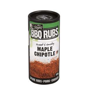 Gourmet Grocery: Mrs Rogers BBQ Rub - Maple Chipotle 100g