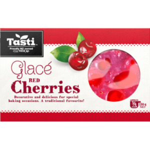 Nuts: Tasti Glace Red Cherries 150g