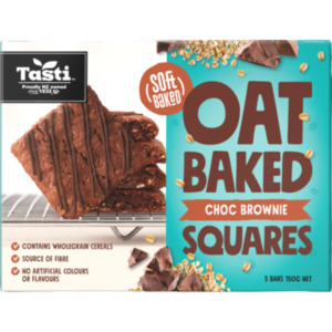 Nuts: Tasti Choc Brownie Oat Baked Squares 5pk 150g