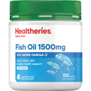 Health Beauty: Healtheries Fish Oil 1500mg Capsules 150pk