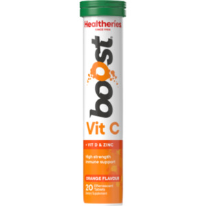 Healtheries Boost Vit C Orange Flavour Effervescent Tablets 20pk