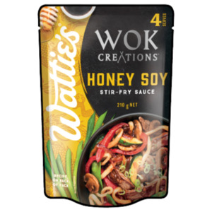 Condiments: Wattie's Wok Creations Honey Soy Stir-Fry Sauce 210g