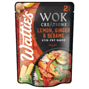Wattie's Wok Creations Lemon, Ginger & Sesame Stir-Fry Sauce 125g