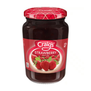 Spreads: Craigs Strawberry Jam 375g