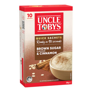 Cereals: Uncle Tobys Quick Oats - Brown Sugar & Cinnamon 350g