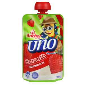 Alternative Milk: Anchor Uno Yoghurt Pouch Strawberry
