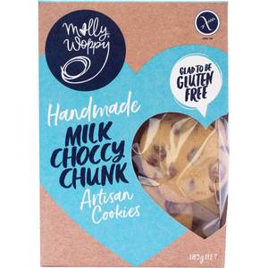 Gluten Free Snacks: Molly Woppy Milk Choccy Chunk GF 185g