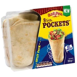 All Bread: Old El Paso Tortilla Pockets 8pk 223g
