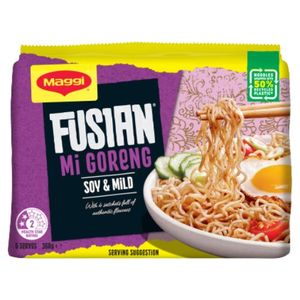 Maggi Fusian Mi Goreng Soy & Mild Spice Noodles 5 Pack