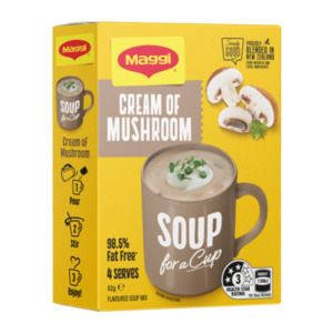 Soup: Maggi Soup For a Cup Cream of Mushroom 4 pack