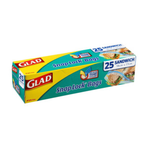 Household Items: Glad Snaplock Bags 25 Pack