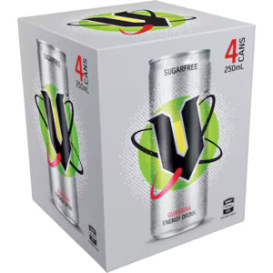 V Sugar Free Energy Drink 4 x 250ml