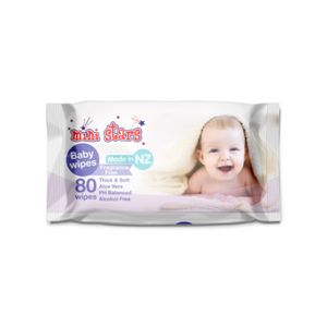 Ministars Baby Wipes Fragrance free 80pk