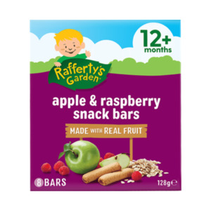 Baby: Raffertys Snack Bars 12+Months Apple & Raspberry 128g