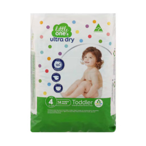 Little Ones Size 4 Toddler 9-14 kg Nappies