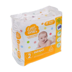 Baby: Little Ones Infant Size 2 Nappies 4-8 kg's