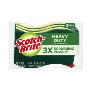 Cleaning: Scotch Brite Heavy Duty Scrub Sponges 3pk