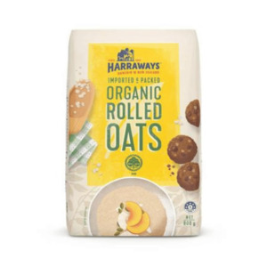 Harraways Organic Rolled Oats 800g