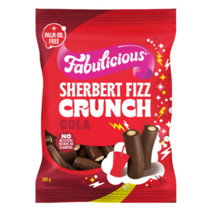 Confectionary: RJ's Fabulicious Cola Sherbert Crunch 180g