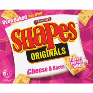 Shapes Cheese & Bacon Crackers 180g