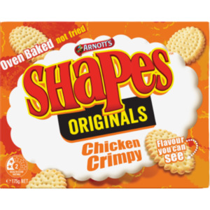 Biscuits Crackers: Shapes Originals Chicken Crimpy Crackers 175g