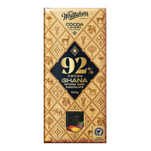 Vegan: Whittaker's 92% Intense Dark Ghana 100g