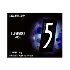 Quick Order: 5 Gum Blueberry Rush Chewing Gum