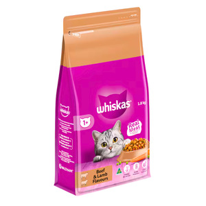 Whiskas Dry Cat Food Beef & Lamb 1.8kg