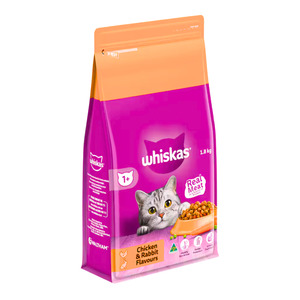 Whiskas Dry Cat Food Chicken & Rabbit 1.8kg
