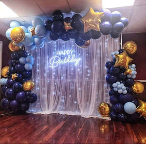 Backdrops Walls Photo Booths: 3mx3m Sheer Curtain Backdrop