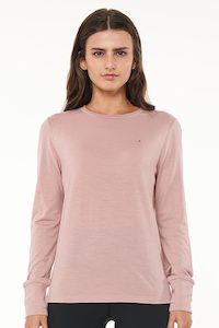 Women S Long Sleeves: MERINO LS LANEWAY TEE DUSKY PINK