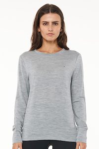 MERINO LS LANEWAY TEE GREY MARLE