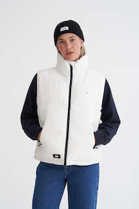 WMNS BOX PUFFER VEST WHITE