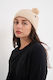 Oversized Pompom Beanie Oat Marle