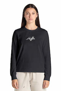 Women S Long Sleeves: LS LANEWAY TEE/IDYLLIC BLACK