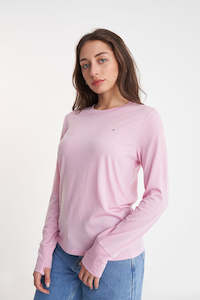Women S Long Sleeves: MERINO LS LANEWAY TEE PALE ROSE