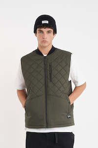 REV QUILTED VEST CYPRESS