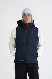 WMNS CLASSIC DOWN VEST HRGBONE NAVY