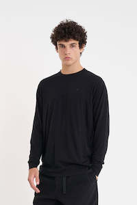 Knitwear: MERINO LS SUP TEE BLACK