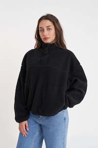 POLAR FLEECE PULLOVER BLACK