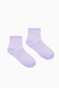 Womens Accessories: ANKLE RIB SOCK/ESSENTIAL THISTLE