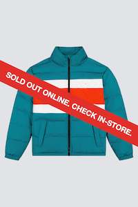 Womens Down Jackets: STEINLAGER TRACK PUFFER TEAL/MULTI