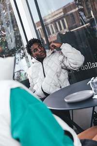 Mens Down Jackets: MENS QUILTED LOFT JACKET MOONROCK