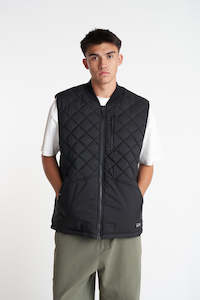 REV QUILTED VEST BLACK